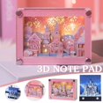 thumbnail image 4 of Daily Mix Store 100/138 Sheets 3D Notepad Crystal Castle 3D Sticky Notes Gifts Book Architectural Model F5Y3 Ornaments Access Hand-Torn, 4 of 9