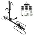 thumbnail image 1 of Biltek Hitch Bike Rack, 90 lbs (40 kg) Capacity, Car Bike Rack For 2 Bikes, Tiltable & Foldable, Fits 1.25" & 2" Hitch, Includes 6 Extra Straps, 2 Bike Rack For SUV, Cars, Truck, Minivan & Sedan, 1 of 7