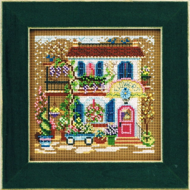 Flower Shoppe Perlé Point de Croix Compté Kit Mill Hill 2011 Boutons Perles Printemps MH141103