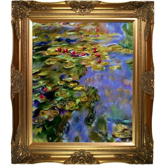 Water Lilies (Luxury Line) with Victorian Gold Frame 20"X24"