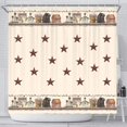 thumbnail image 2 of Sonernt Rustic Country Shower Curtain, Primitive Barn Star Relax Bath Outhouse Farmhouse Shower Curtain Decor 12 Hooks 72X72 inch, 2 of 7