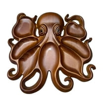 Octopus Charcuterie Board, Ocean Theme Serving Tray for Cheese, Meats & Fruits, Kraken Design Wood Platter Gift for Seafood Lovers