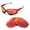 Fire Red, variant on Walleva 24K Gold Polarized Vented Lenses   Yellow Earsock   Yellow Bolts For Oakley Jawbone Sunglasses