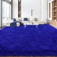 thumbnail image 2 of Janvonne Fluffy Area Rugs for Living Room,Soft Shaggy Bright Blue Carpets for Bedroom, Home Decor Aesthetic,Tie-Dye Black Gray，10x14ft, 2 of 8