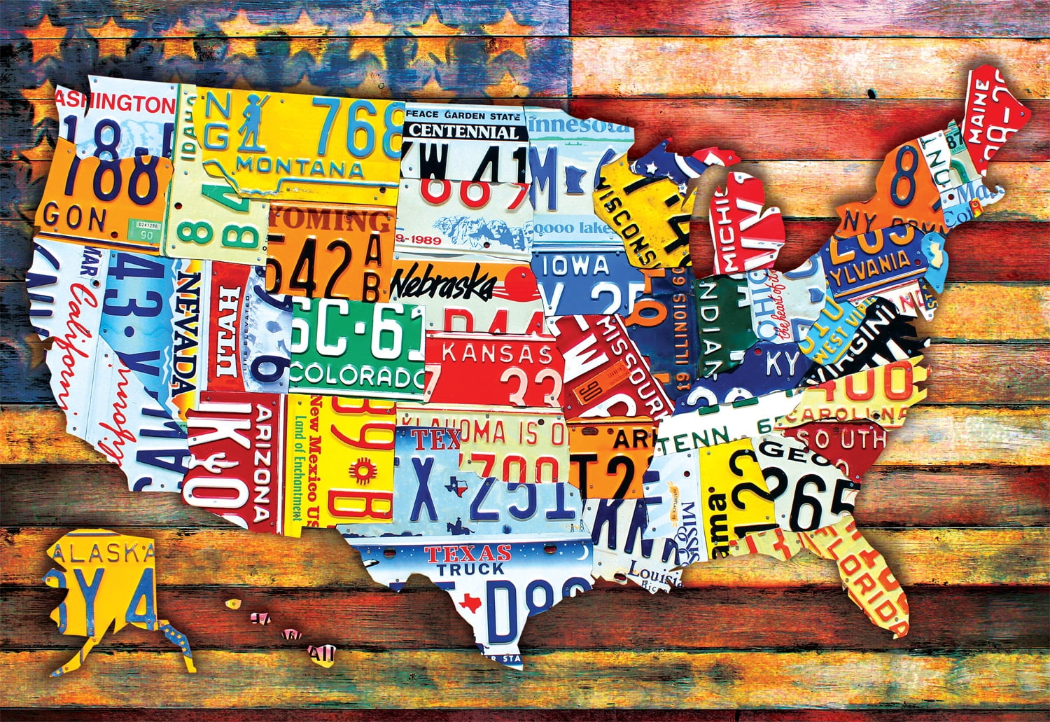 Buffalo Games 2000-Piece Road Trip USA Interlocking Jigsaw Puzzle