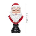 thumbnail image 3 of Busto clásico de Papá Noel en resina | Decoración navideña de mesa de 15 cm con base negra | Decoración navideña para el hogar y la oficina, ideal para sala de estar, 3 of 9