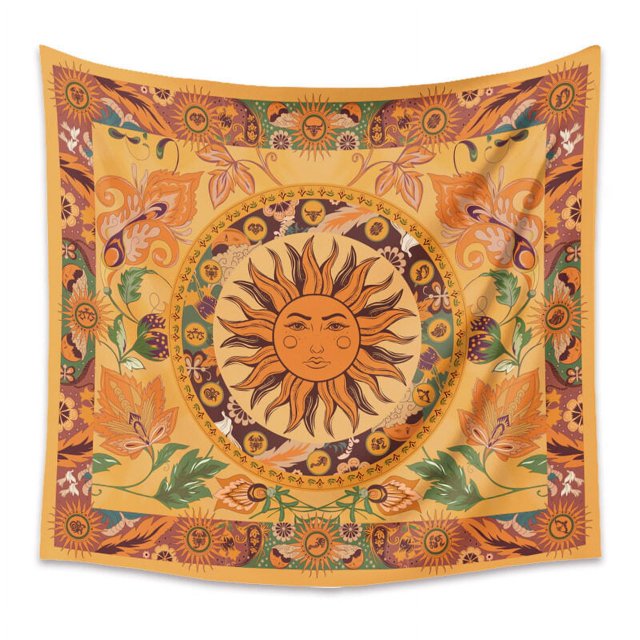 Yeacher 1PCS Home Bohemian Milled Tapestry 73cm * 95cm Sun Pattern Room Background Hanging Cloth