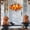 A, variant on Halloween Fall Wreath for Front Door, Rustic Farmhouse Artificial Wreath with Plastic Pumpkins Maple Leaves Burlap Bow, Halloween Thanksgiving Harvest Decor for Porch Wall Indoor Outdoor