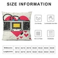 thumbnail image 5 of YINGXI  Retro Decorative Throw Pillow Case, I Love Nineties Memphis Style Nostalgic Arrangement with Greyscale Lines Background, Couch Bedroom Living Room Cushion Cover,Multicolor 18x18in, 5 of 5