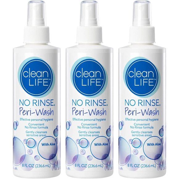 Limpiador perineal sin enjuague Peri-Wash, calmante, 240 ml (paquete de 3)