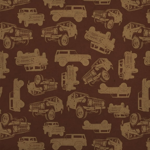 Ford Bronco Pattern Premium Kraft Roll Gift Wrap Wrapping Paper