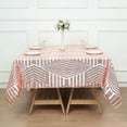 thumbnail image 5 of Efavormart 72" Blush Rose Gold Sparkly Sequin Geometric Tulle Square Table Overlay, 5 of 11