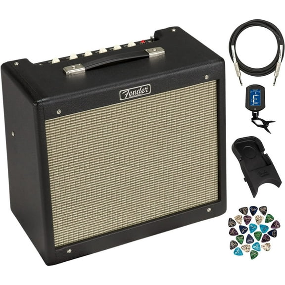 Fender Blues Junior IV Guitar Combo Amplifier - Black w/ Fender Amperstand Guitar Cradle
