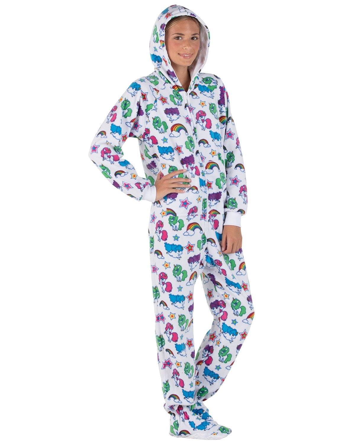 Footed Pajamas Footed Pajamas Rainbows N' Unicorns Kids Hoodie