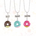 thumbnail image 1 of 3 collares para mejores amigos con colgante de helado de donuts, collares de amistad BFF para 3 niñas, cumpleaños, amigas, hermanas, regalos de joyería (mejor amigo para siempre), 1 of 5