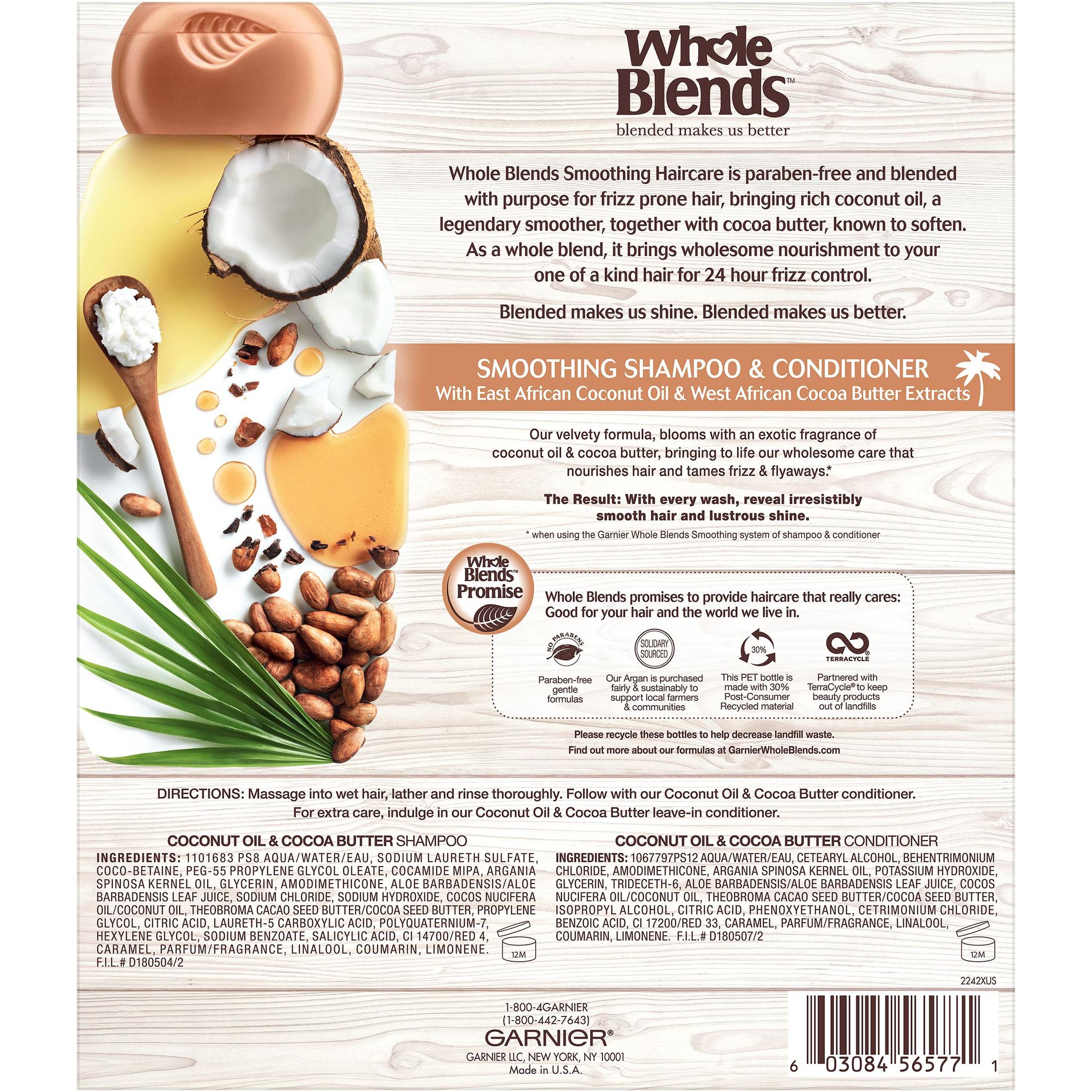 Garnier Whole Blends Smoothing Shampoo & Conditioner photo 3