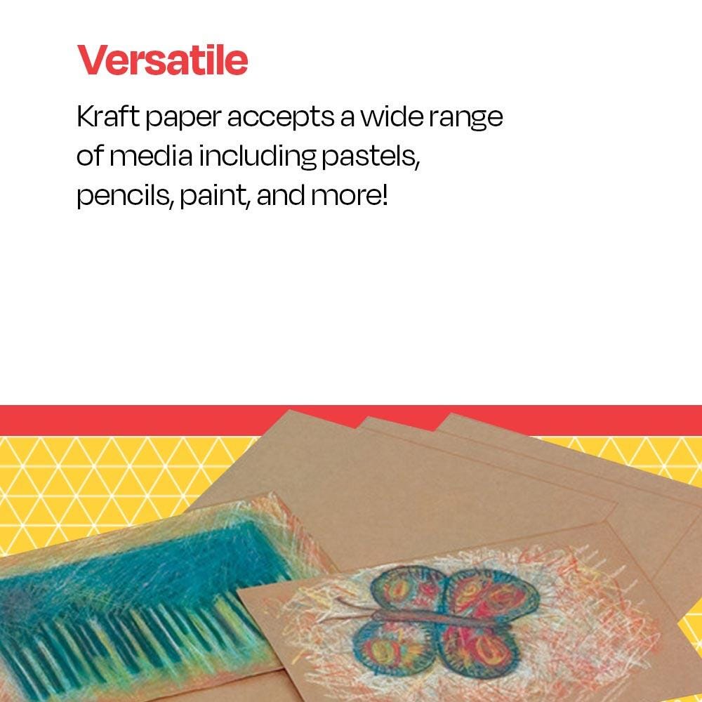 School Smart 086641 Extra Heavy Weight Kraft Paper Sheet - Brown, Pack 100