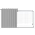 thumbnail image 2 of vidaXL Chicken Cage with Run Light Grey 110x201x110 cm Galvanised Steel, 2 of 3