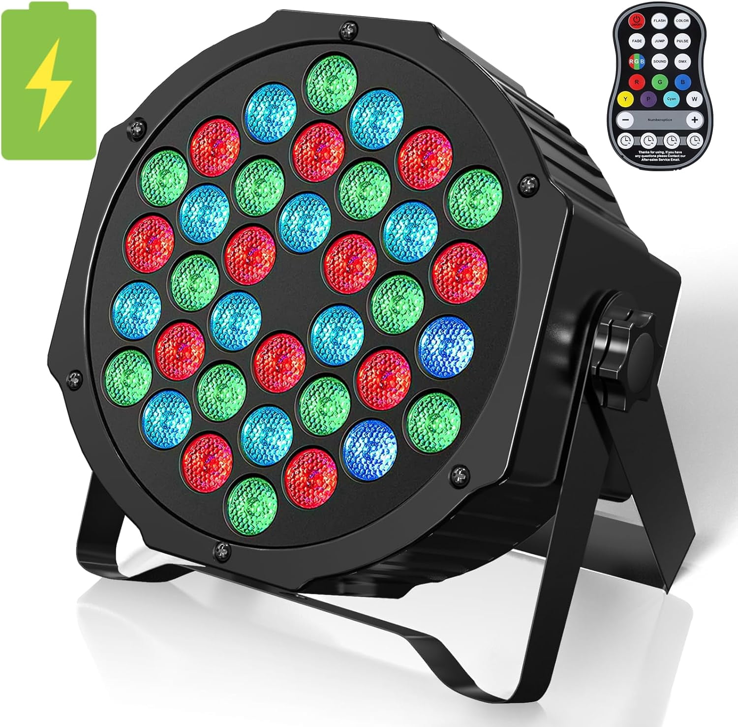 8 Pack Rechargeable Par Lights 36W RGB Battery Powered, Wireless LED Par Lights DJ Uplights Sound Activated Remote Control for Wedding Events Club Party Church Stage Lighting
