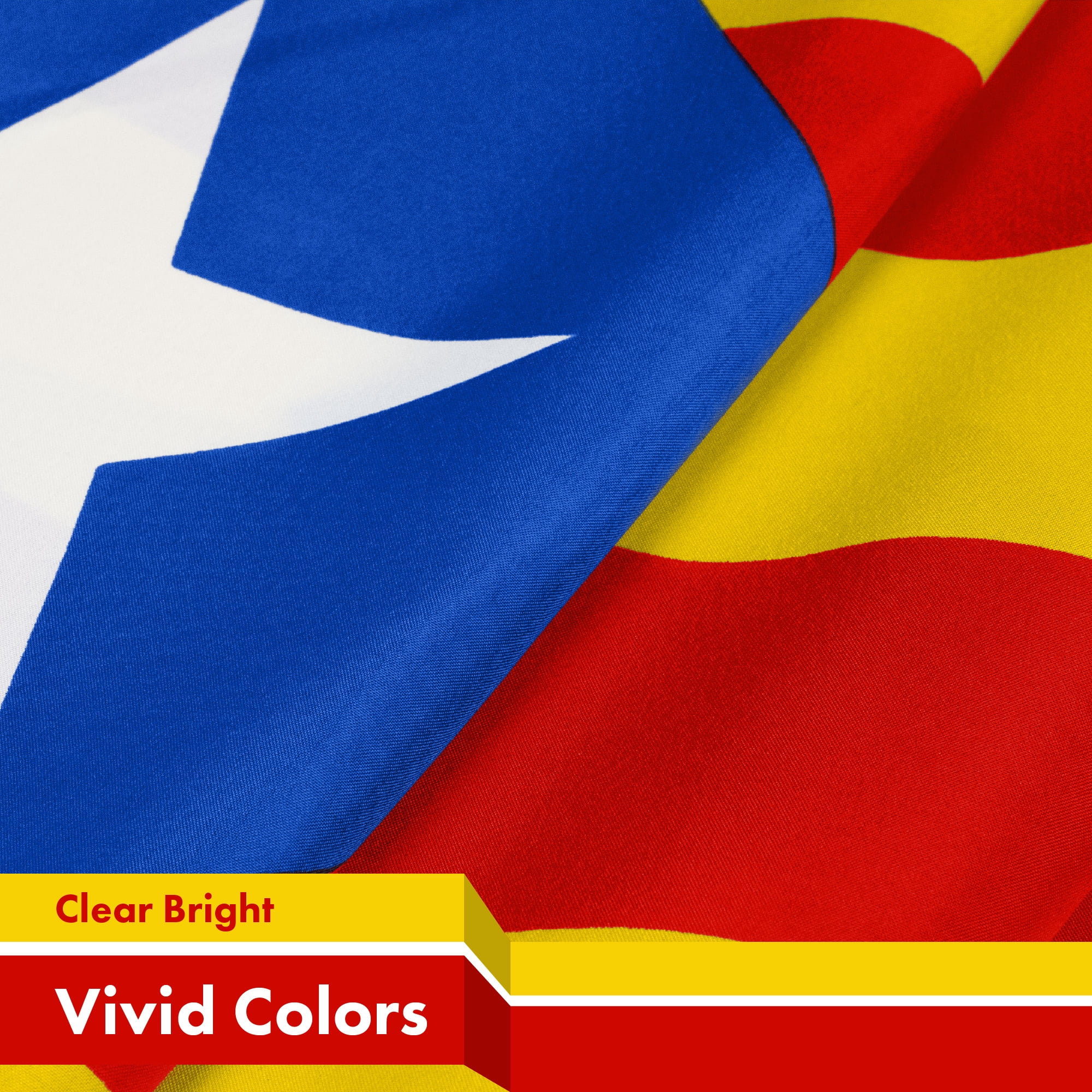 G128 Combo Pack: USA American Flag 3x5 Ft 150D Printed Stars & Blue Estelada Flag 3x5 Ft 150D Printed