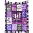 thumbnail image 2 of 40th Birthday Gifts for Her, 40th Birthday Decorations for Women, Happy 40th Birthday Gifts for Women, 40 Year Old Gifts for Women Turning 40 and Fabulous - 40th Decoration Blanket 60"X50", 2 of 6