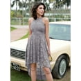 thumbnail image 2 of Dressystar Women Halter Floral Lace Cocktail Party Dress Female Knee Length Bridesmaid Dress, 2 of 10