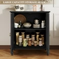 thumbnail image 4 of CBJCBJ Retro 34" Sideboard Buffet Cabinet with Storage, Accent Cabinet for Dining Room, Living Room,Black, 4 of 6
