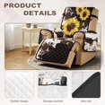 thumbnail image 5 of SCRAWLGOD Sunflower Cow Print Reclining Chair Cover for Living Room Washable Anti Dust Recliner Chair Slipcover Non Slip Recliner Cover with Elastic Straps, 5 of 7