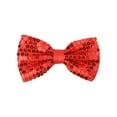 thumbnail image 1 of INSPIRE CHIC Men's Sequin Bow Ties Adjustable Neck Length Solid Color Bow Ties Red, 1 of 4
