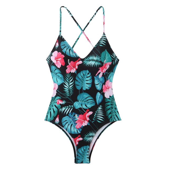 JAKANYQ Maillot de Bain Bikini Décontracté Mode pour Femmes Imprimé Tendance Maillot de Bain Rétro Charmant, L