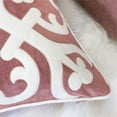 thumbnail image 3 of Homey Cozy Paisley 20" Square Velvet Decorative Throw Pillow in Blush Pink, 3 of 4