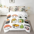 thumbnail image 2 of Manfei Sushi Pattern 7-Piece Twin Bedding Sets,Teens Food Theme Bedding Comforter Set,Japanese-Style Sheet Sets For Kids,Super Cozy Room Decor, 2 of 8