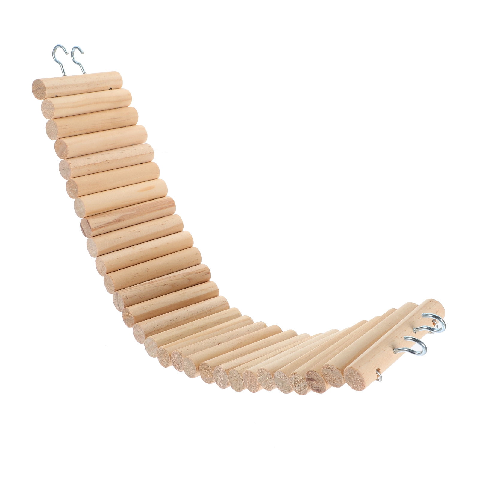 WEAVILUX 1Pc Small Pet Climbing Ladder Wooden Bridge for Hamster and Bird Cage Activity
