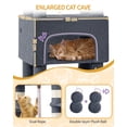 thumbnail image 6 of Cat Tree, 69.3‑Inch Tall Multi‑Level Cat Tower for Indoor Cats with 7 Sisal Scratching Posts, 3 Platforms and 2 Cat Caves, Suitable for Indoor Cats, Dark Gray, 6 of 9
