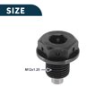 thumbnail image 6 of Unique Bargains M12x1.25 4MM Magnetic Oil Drain Plug Titanium Alloy Oil Pan Drain Bolt Plug With 1 Copper Washer Black 1 Pc, 6 of 7