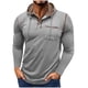 thumbnail image 2 of pstuiky manga larga para hombre, Suéter informal de color liso para hombre, cárdigan con botones, bolsillo, mangas largas y capucha camisetas de hombre l, 2 of 7