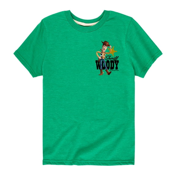 Toy Story - Sheriff Woody Badge - Toddler And Youth Short Sleeve Graphic T-Shirt