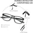thumbnail image 4 of 3 PACK Reading Glasses for Men Sporty Design TR90 Blue Light Blocking Reader Comfortable and Flexible Lightweight, 4 of 6