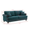 thumbnail image 3 of Modern Chenille Upholstered Sofa Couch with Nailhead Trim Rolled Arms Pillows, 3 of 6