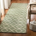 thumbnail image 2 of SAFAVIEH Dhurries Addison Geometric Area Rug, Sage/Ivory, 8' x 10', 2 of 9