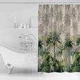 thumbnail image 3 of FAKULI Shower Curtain, Summer Tropical Leaves Stall Shower Curtains for Bathroom/Bathtub, Green Palm Trees Botanical Waterproof Fabric Shower Curtain Set with 12 Hooks, Standard 72" x 72", 3 of 7
