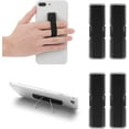 thumbnail image 1 of LAICAIW Finger Strap Phone Holder, 4 Pcs Cell Phone Grip Holder Elastic Kickstand for Mobile Phone Finger Holder Compatible with Smartphones, Small Tablets (Black), 1 of 7