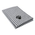 thumbnail image 1 of Design Imports CAMZ36571 Grey Stripe Embroidered Paw Pet Towel, 1 of 1