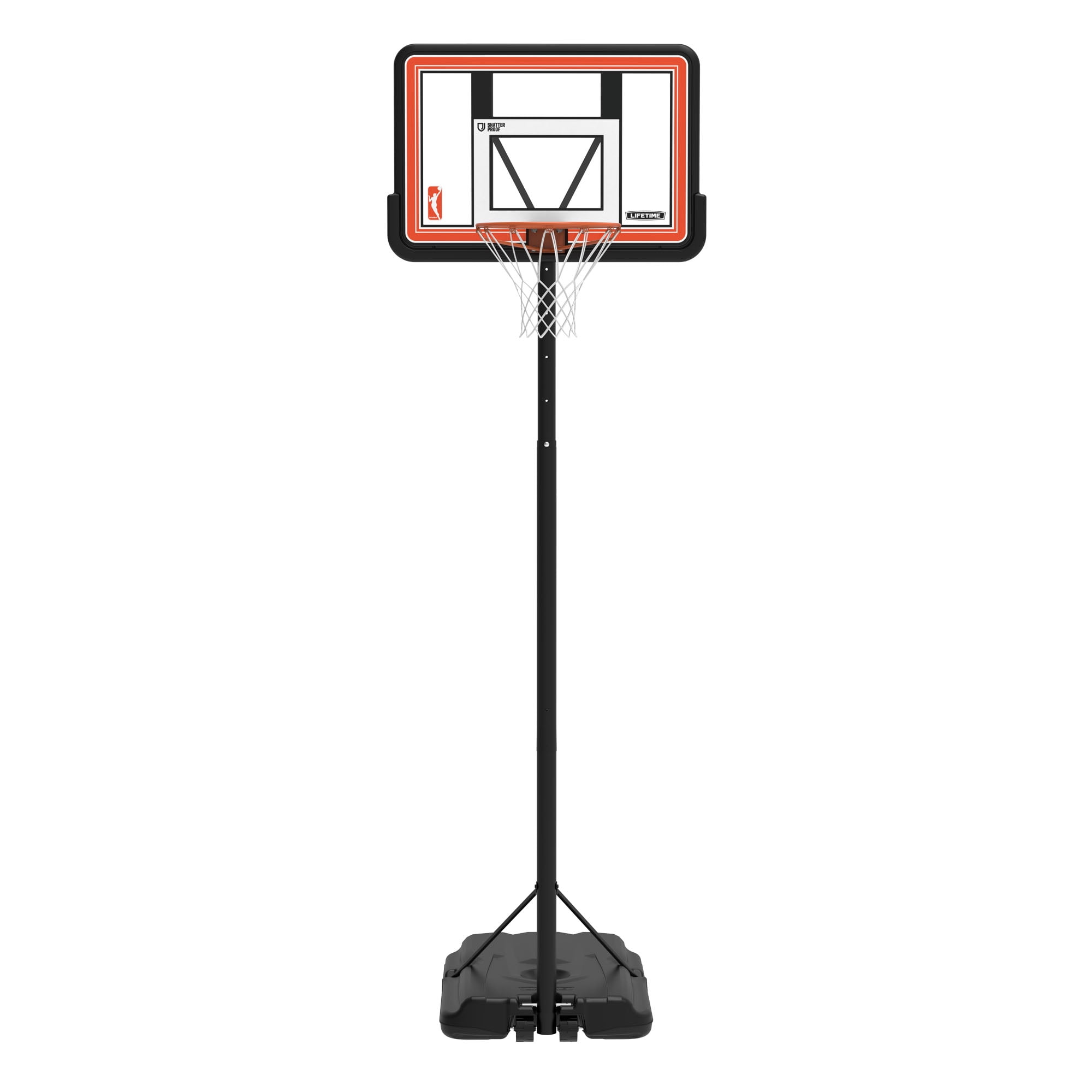 Lifetime WNBA Branded 7.5ft - 10ft Adjustable Height 44" Polycarbonate Portable Basketball System (92107)