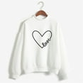 thumbnail image 1 of Meichang Sweat-Shirt pour Femmes Chemise de la Saint-Valentin Sweat-Shirt Graphique Cœur Mignon Pull Col Rond Manches Longues Sweat-Shirts de Vacances Saint-Valentin, 1 of 4
