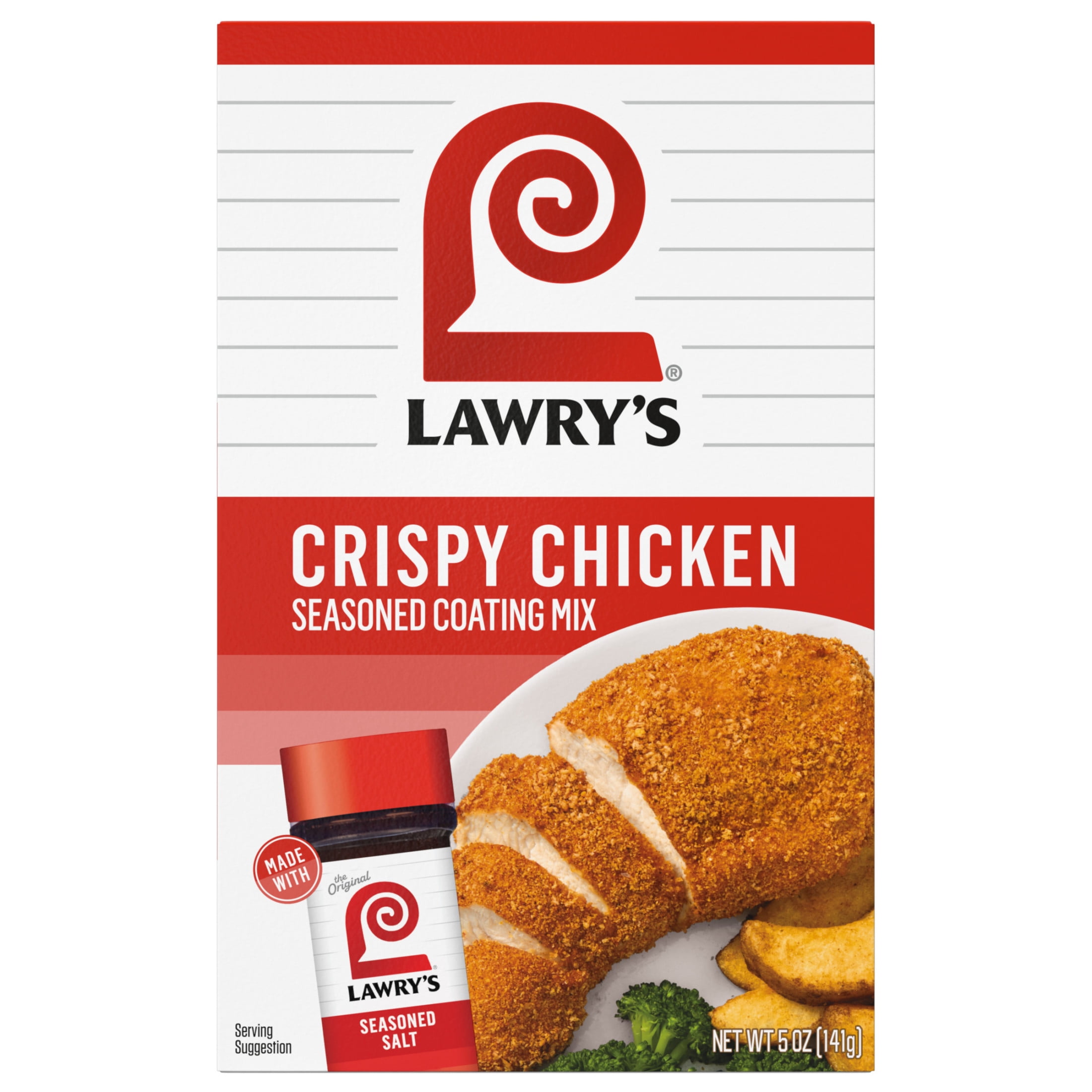 (4 pack) Lawry's Crispy Chicken Seasoned Coatings Mix, 5.0 oz Packet