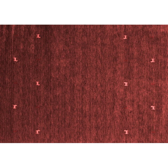 Ahgly Company Indoor Rectangle Abstract Red Contemporary Area Rugs, 2' x 4'