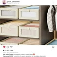 thumbnail image 5 of 1 Pack Drawer Type Multifunctional Organizing Box(14 x 9.8 x 7.9 inches),Underwear Sock Storage Box with Support,Foldable Washable Clothes Drawer Organizer with Handle, 5 of 12