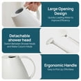 thumbnail image 5 of Plastic 1.8-liter Watering Can with Detachable Spout and Sprinkler Head for Easy Handling, White, 5 of 6