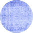 thumbnail image 1 of Ahgly Company Machine Washable Indoor Round Persian Blue Traditional Area Rugs, 4' Round, 1 of 4